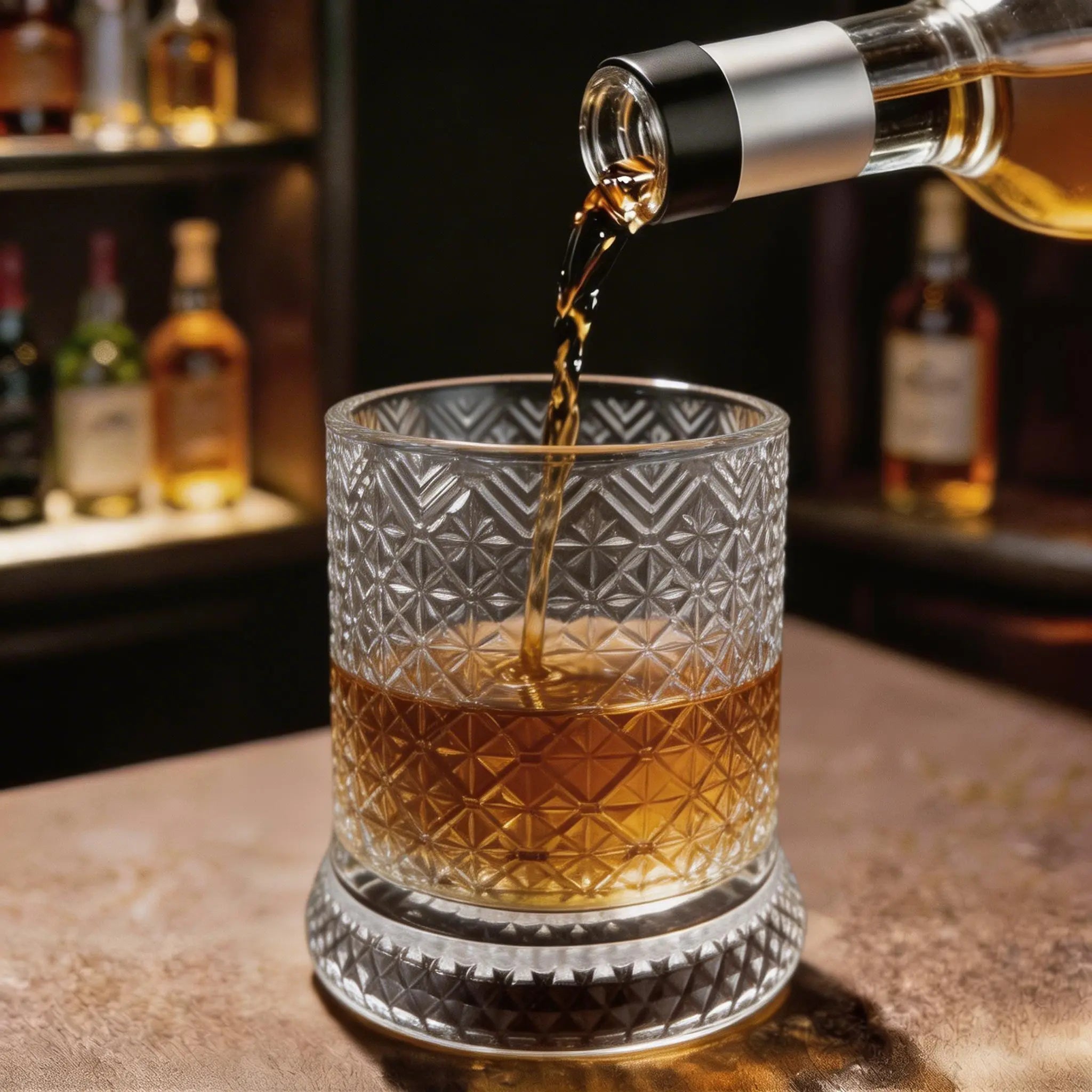 Luxury 360° Spinning Crystal Glass Whiskey & Wine Glass, Elegant Barware Gift